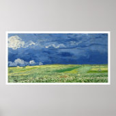 Vincent Van Gogh Wheatfield Under Thunderclouds ポスター (正面)