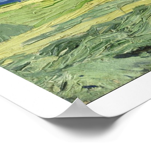 Vincent Van Gogh Wheatfield Under Thunderclouds ポスター (角)