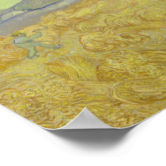 Vincent van Gogh - Wheatfield with a Reaper ポスター (角)
