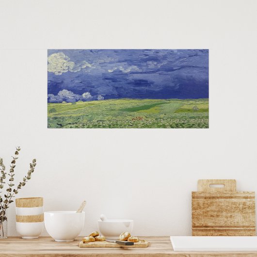 Vincent van Gogh | Wheatfields under Thundercloud ポスター (キッチン)