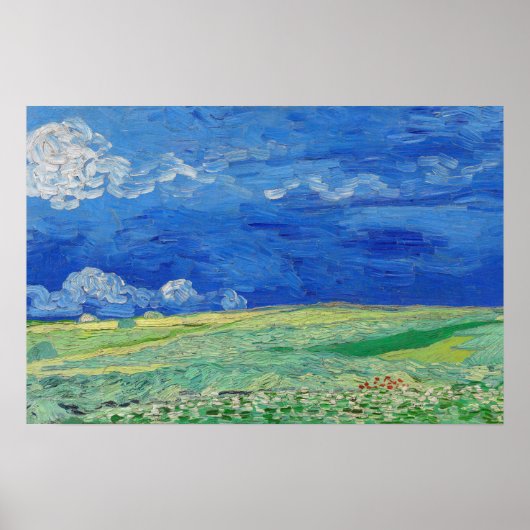 Vincent van Gogh - Wheatfields under Thunderclouds ポスター (正面)