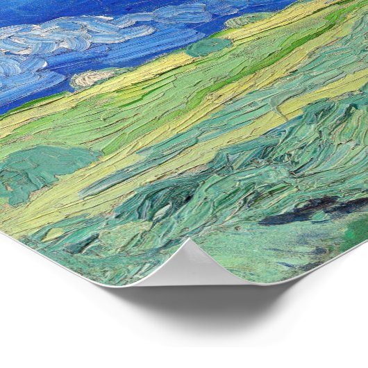 Vincent van Gogh - Wheatfields under Thunderclouds ポスター (角)