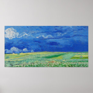 Vincent van Gogh - Wheatfields under Thunderclouds ポスター