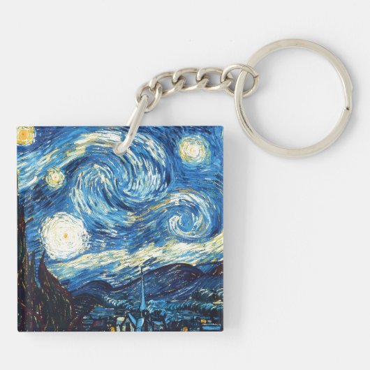Vincent van Gogh's painting, Starry Night, キーホルダー (裏面)