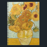 Vincent van Gogh's Stilleben mit 12 Sonnenblumen ノートブック<br><div class="desc">1888. Stilleben mit 12 Sonnenblumen or Vase with 12 sunflowers. Vincent Willem van Gogh was a post-Impressionist painter of Dutch origin whose work—notable for its rough beauty,  emotional honesty,  and bold color—had a far-reaching influence on 20th-century art.</div>