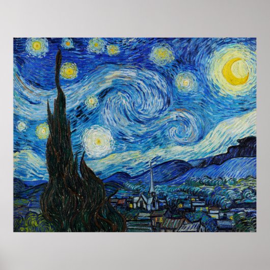 Vincent Van Gogh's The Starry Night  ポスター (正面)