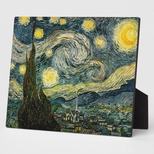 Vincent van Gogh's The Starry Night (1889) フォトプラーク (側面)