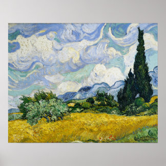 Vincent Van Gogh's Wheat Field with Cypresses  Sm ポスター