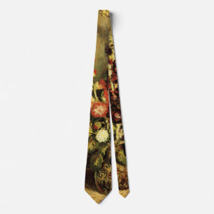 Vincent van Hollyhocksによる花瓶ゴッホ ネクタイ