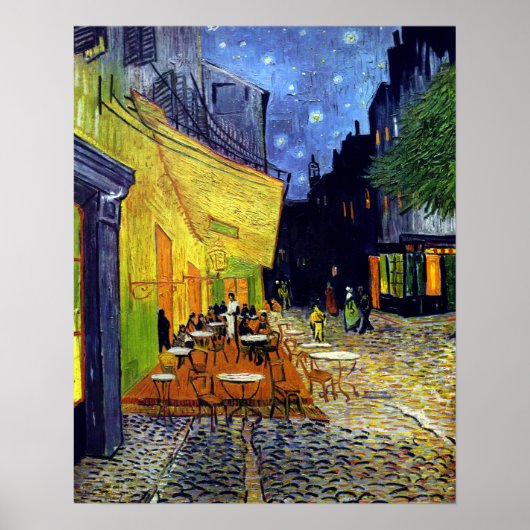 Vincent Willem van Gogh - Cafe Terrace at Night ポスター (正面)