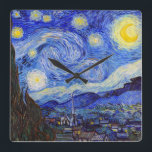 Vincent Willem van Gogh , “ Starry Night ” スクエア壁時計<br><div class="desc">私はGoghが好きな人のためにこの製品を作りました。</div>