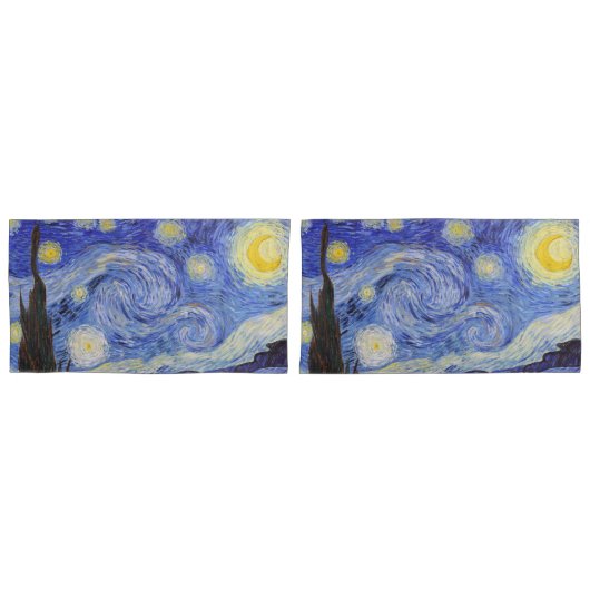 Vincent Willem van Gogh , “ Starry Night ” 枕カバー (正面-セット)