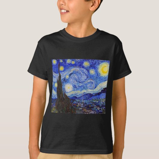Vincent Willem van Gogh , “ Starry Night ” Tシャツ (正面)