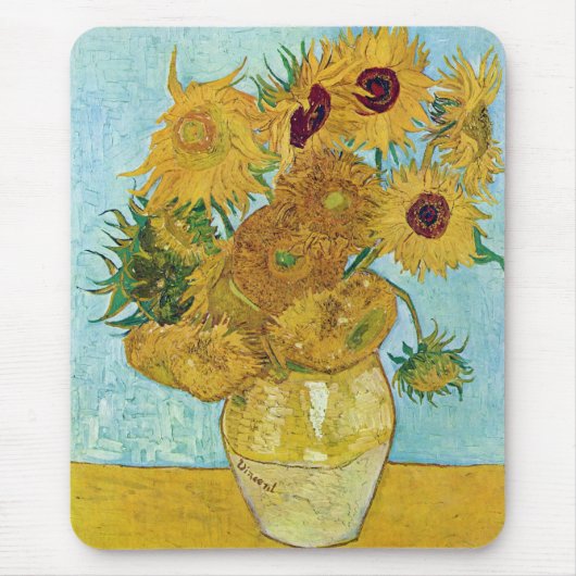 Vincent Willem van Gogh, sunflower マウスパッド (正面)