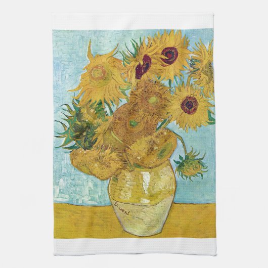 Vincent Willem van Gogh , “ Sunflowers ” キッチンタオル (縦)