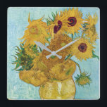 Vincent Willem van Gogh , “ Sunflowers ” スクエア壁時計<br><div class="desc">私はvan Goghが好きな人のためにこの製品を作りました。</div>