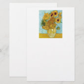 Vincent Willem van Gogh , “ Sunflowers ” 便箋 (正面/裏面)