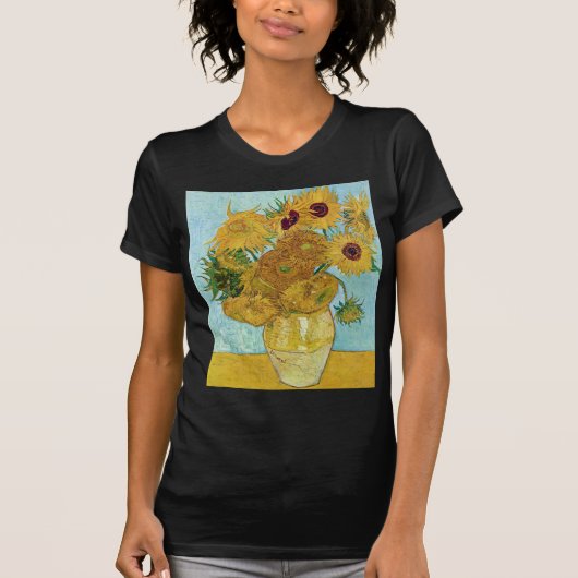 Vincent Willem van Gogh , “ Sunflowers ” Tシャツ (正面)