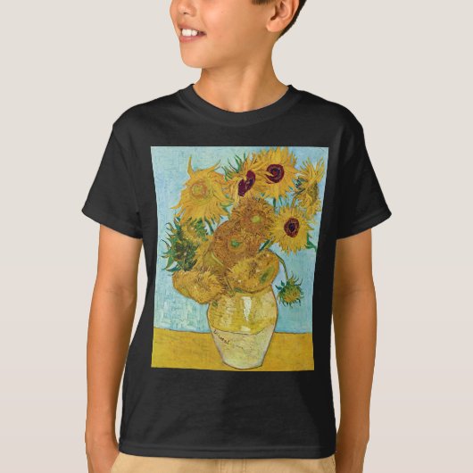 Vincent Willem van Gogh , “ Sunflowers ” Tシャツ (正面)