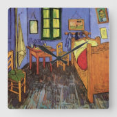 Vincent's Bedroom in Arles by Vincent van ゴッホ スクエア壁時計 (正面)