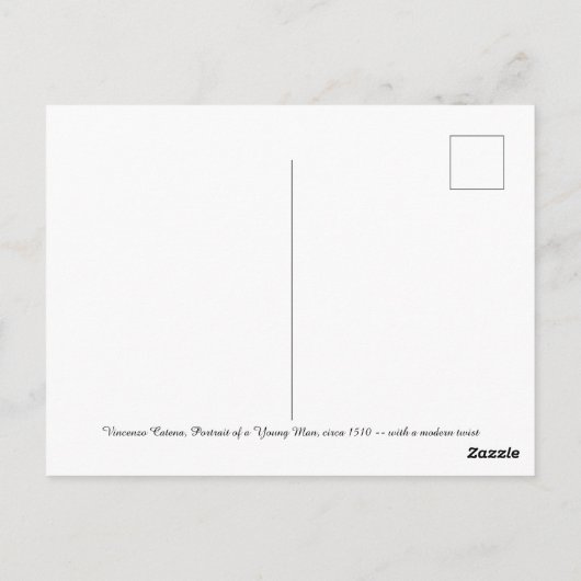 Vincenzo Catena、青年のポートレート ポストカード (裏面)