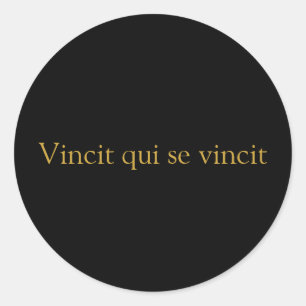 Vincitのqui seのvincitステッカー ラウンドシール