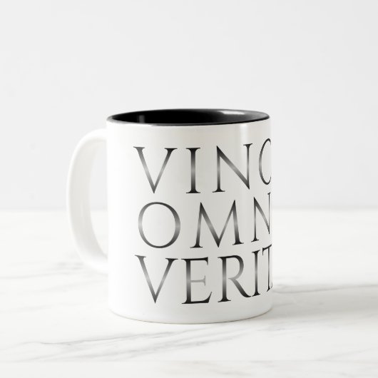 VINCIT OMNIA VERITAS - 光 ツートーンマグカップ (正面左)