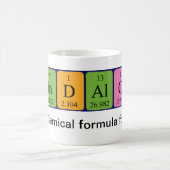 Vindalooの周期表の単語のマグ コーヒーマグカップ (中央)