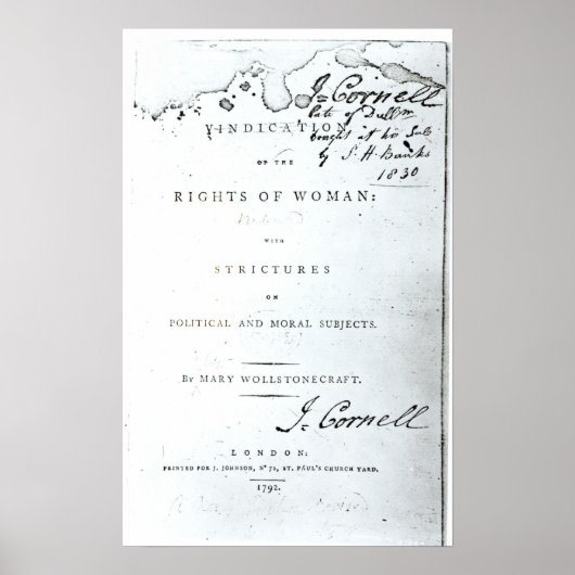 Vindication of the Rights of Woman' ポスター (正面)