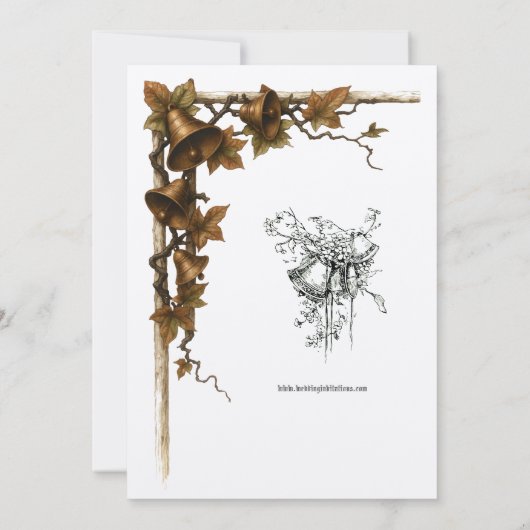 Vine And Wedding Bells 招待状 (裏面)