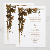 Vine And Wedding Bells 招待状 (正面/裏面)