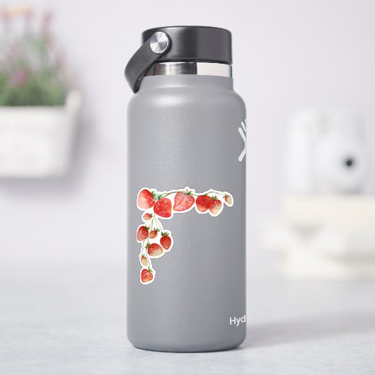 Vine of Red Strawberries  シール (HydroFlask)