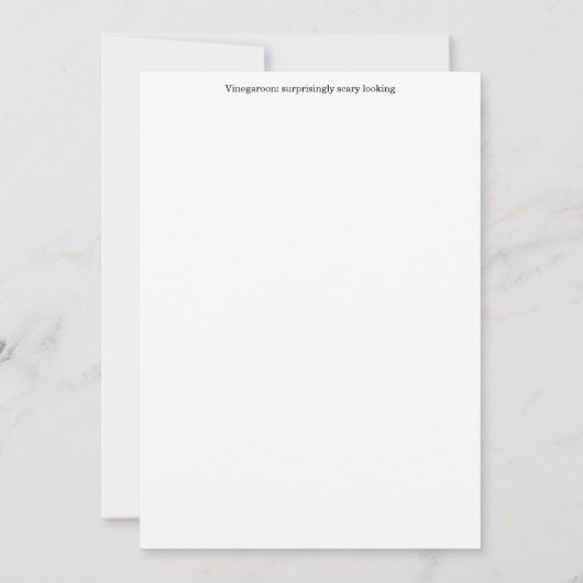 Vinegaroon Greeting Card 招待状 (裏面)