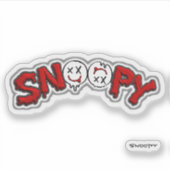 Vinel SnOOpY Moto sticker White B シール (正面)