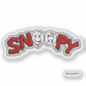 Vinel SnOOpY Moto sticker White B シール (正面)