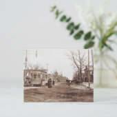 Vineland NJ, Landis Ave, Trolley, Scene, c1910 ポストカード (スタンド正面)
