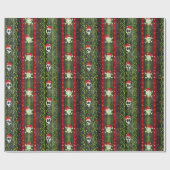 Vines O' Death Christmas Skull Skeleton Santa Hat ラッピングペーパー (フラット)