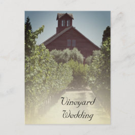 Vineyardと素朴Barn Wedding日付を保存 案内ポストカード