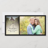 Vineyardと素朴Red Barn's 結婚 Thank You サンキューカード (正面)