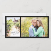 Vineyardと赤い納屋の水の色の結婚ありがとう サンキューカード (正面)