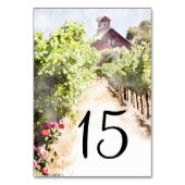 VineyardとRed Barn Water 結婚 color's テーブルナンバー (裏面)