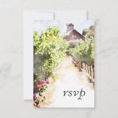 VineyardとRed Barn Water 結婚 color's 出欠カード (正面)