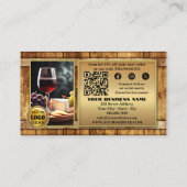 Vineyardワイナリーワイン販売者写真ありがとう 名刺 (裏面)