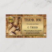 Vineyardワイナリーワイン販売者写真ありがとう 名刺 (正面)