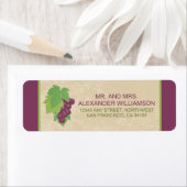 Vineyard差出人住所ラベル（Parchmentテクスチャ） ラベル (インサイチュ)