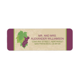 Vineyard差出人住所ラベル(Parchmentテクスチャ) ラベル