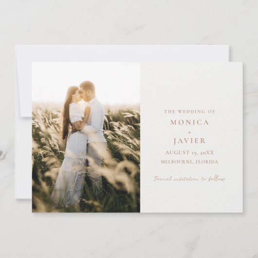 Vineyard結婚のトースト写真Save the Date セーブザデート (裏面)