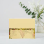 Vineyard結婚の書き込み可能座席表 ポストカード (スタンド正面)