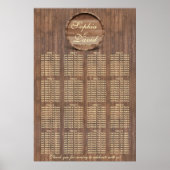 Vineyard Barrel結婚の座席表16表 ポスター (正面)