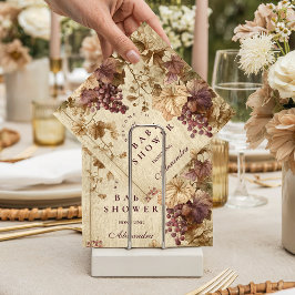 Vineyard Grape Floral Baby Shower スタンダードカクテルナプキン